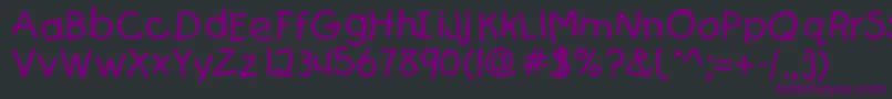 Teslic`sDocumentCyrNormal Font – Purple Fonts on Black Background